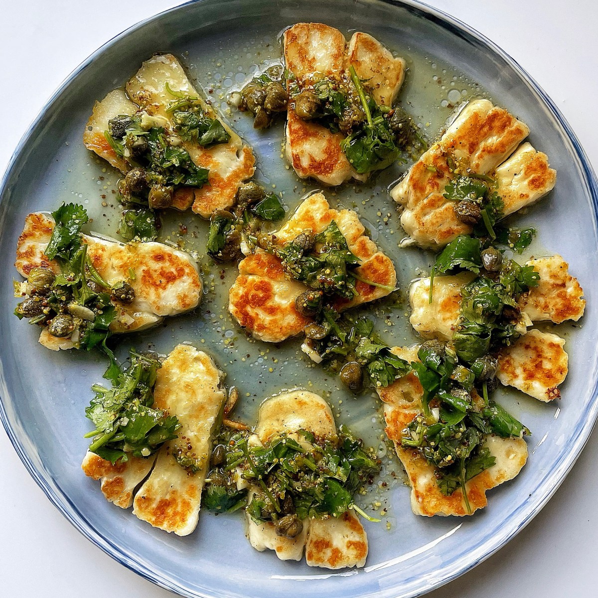 Fried Halloumi with a Lime & Caper&nbsp;Vinaigrette